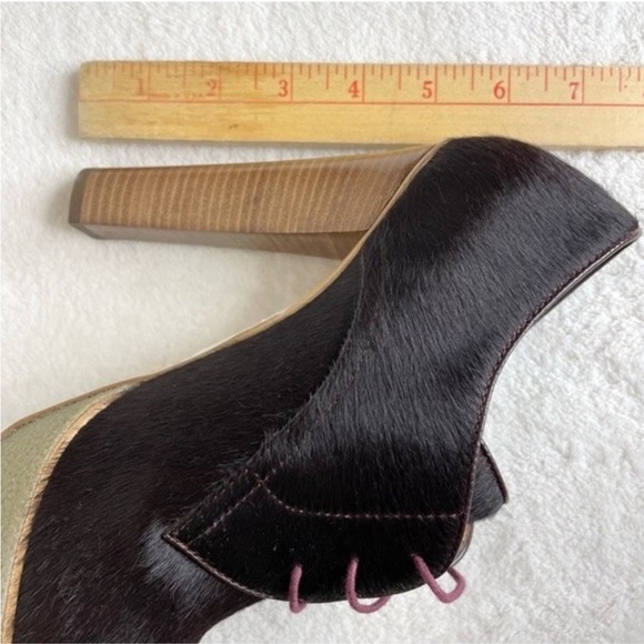 RALPH LAUREN PURPLE ‘Eloise’ Bordeaux Bootie. Purple Calf Hair Heels 🤩. Size 8B - Picture 11 of 14